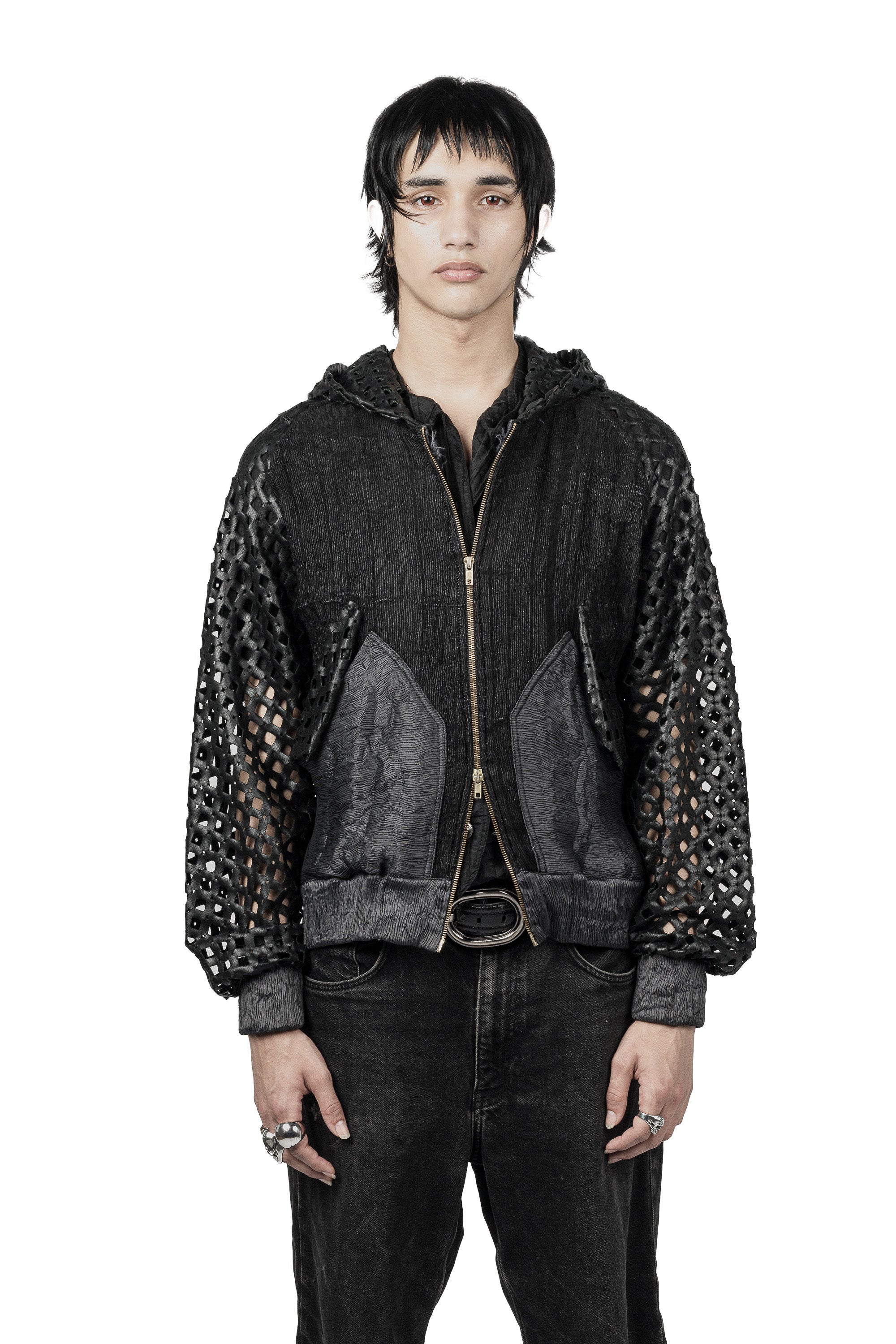 LASERCUT ZIPPER HOODIE