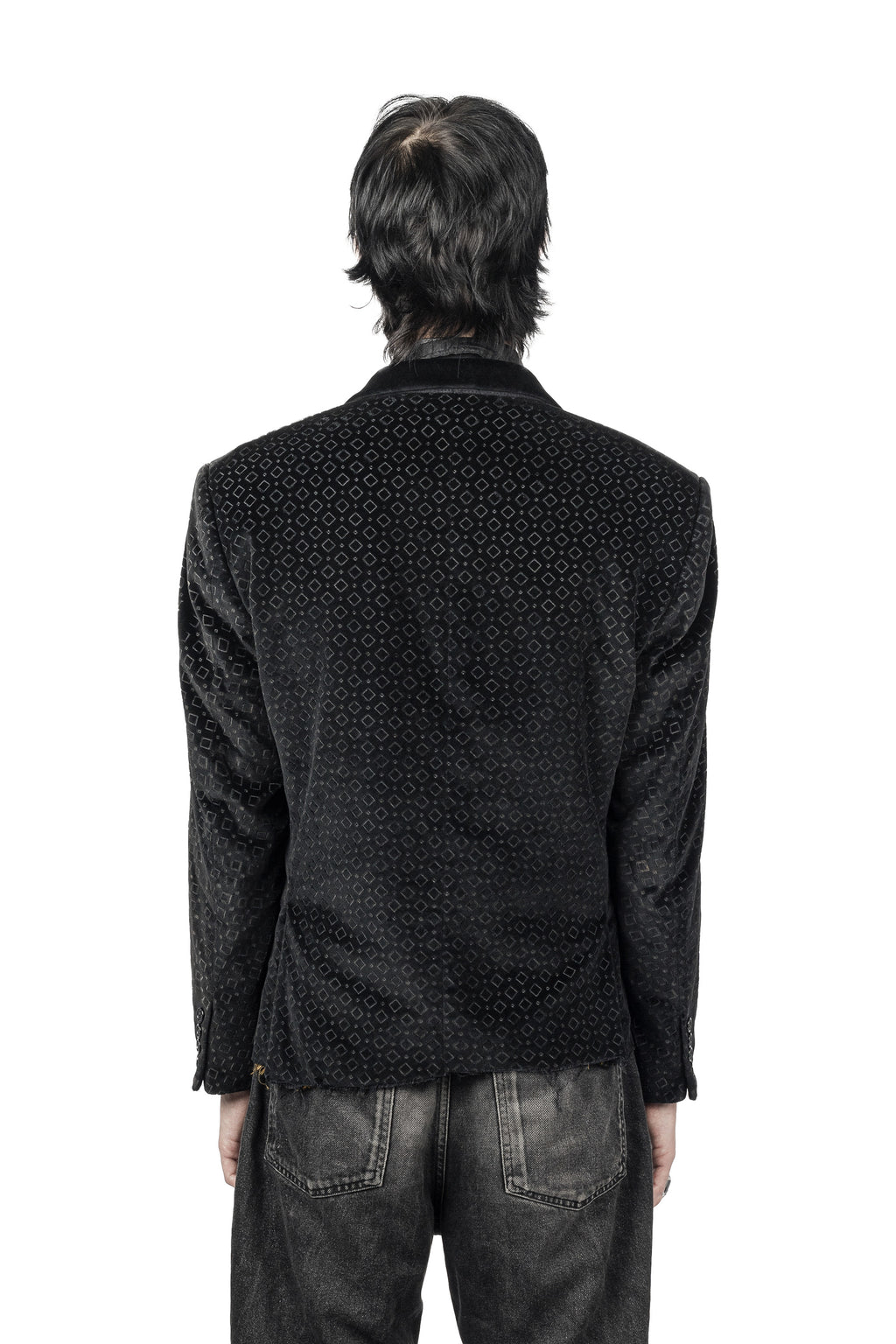 LEATHER MONOGRAM BLAZER