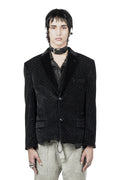 LEATHER MONOGRAM BLAZER